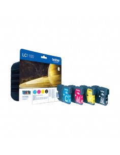 Brother LC1100 Pack de 4 Cartuchos de Tinta Originales - LC1100VALBP