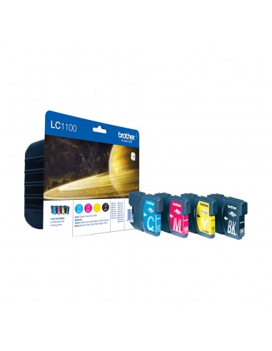 Brother LC1100 Pack de 4 Cartuchos de Tinta Originales - LC1100VALBP