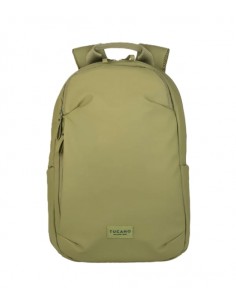 Tucano Laser Mochila Portatil 16" - Banda para Trolley - Respaldo y Correas Alcochados - Bolsillo Antirrobo - Color Verde