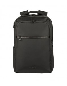 Tucano Martem Mochila Portatil 15 6" - Banda para Trolley - Correas Alcochadas - Bolsillo Antirrobo - Color Negro