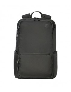 Tucano Terras Mochila Portatil 15 6" - Banda para Trolley - Correas Alcochadas - Bolsillo Antirrobo - Color Negro