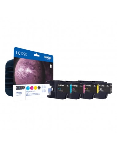 Brother LC1220 Pack de 4 Cartuchos de Tinta Originales - LC1220VALBP