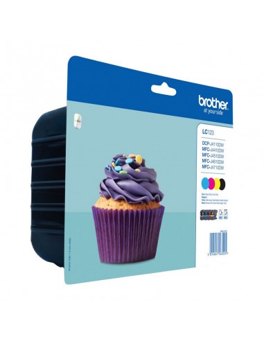 Brother LC123 Pack de 4 Cartuchos de Tinta Originales - LC123VALBP
