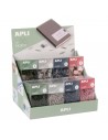 Apli Up North Expositor con 16 Cajas de 140 Clips 28mm-16 Cajas de 15 Pinzas Metalicas 19mm - Colores Surtidos