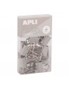 Apli Up North Pack con 15 Pinzas de Metal 19mm - Color Gris