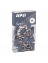 Apli Up North Pack con 15 Pinzas de Metal 19mm - Color Azul