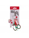 Apli Kids Tijera Escolar 13 cm - Punta Redondeada - Ergonomica - Espacio para el Nombre - Uso Ambidiestro - Color Rojo