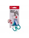 Apli Kids Tijera Escolar 13 cm - Punta Redondeada - Ergonomica - Espacio para el Nombre - Uso Ambidiestro - Color Azul