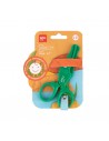Apli Kids Tijera Preescolar 12cm - Sistema de Seguridad que Evita Cortes en la Piel-el Pelo o la Ropa - Con Formas de