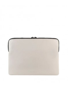 Tucano Gommo Sleeve Funda Portatil 15 6" - Material Engomado Impermeable - Bolsillo para Accesorios - Color Gris