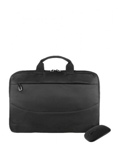 Tucano Idea Maletin Portatil 15 6"-Raton Inalambrico - TamaÃ±o Slim - Interior Acolchado - Color Negro