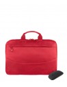 Tucano Idea Maletin Portatil 15 6"-Raton Inalambrico - TamaÃ±o Slim - Interior Acolchado - Color Rojo