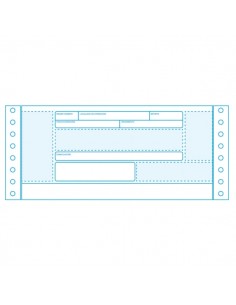 Fabrisa Caja de Recibos Negociables 240x4" 90gr - 1 Hoja 2 Trepados 2.500 pliegos