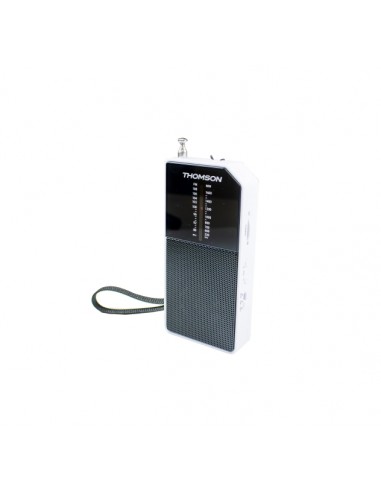 Thomson RT205 Radio FM AM Portatil Analogica - Antena Telecopica - Color Blanco Negro