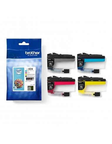 Brother LC424 Pack de 4 Cartuchos de Tinta Originales - LC424VAL