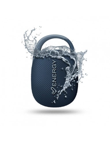 Energy Sistem EnergyClip Altavoz 9W - Radio FM - Bluetooth 5.4 - True Wireless - IPX7 - USB y MicroSD - Color Azul