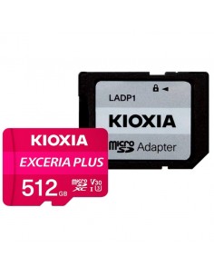 Kioxia Exceria Plus Tarjeta Micro SDXC 512GB UHS-I U3 V30 A1 Clase 10 con Adaptador