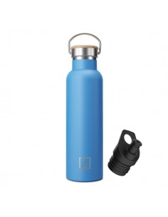 Numada Mibbot Denim Botella Termica - Capacidad de 600ml - Tapon Deportivo - Bolsa de Neopreno - 5 Capas - Libre de BPA -