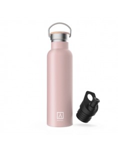 Numada Mibbot Crepe Botella Termica - Capacidad de 600ml - Tapon Deportivo - Bolsa de Neopreno - 5 Capas - Libre de BPA -