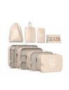 Numada Midweek A80 Pack de 8 Organizadores de Maleta - Poliester Impermeable - Malla Semitransparente - Cremallera con Doble