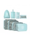 Numada Midweek A80 Pack de 8 Organizadores de Maleta - Poliester Impermeable - Malla Semitransparente - Cremallera con Doble