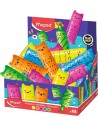 Maped Kawaii Expositor con 48 Mini Marcadores Fluorescentes Neon - Divertidos DiseÃ±os Kawaii - Trazo de 1 a 5mm - Ideal