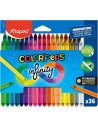 Maped Color`Peps Infinity Pack de 36 Lapices de Colores de Larga Duracion - Hecho Totalmente de Mina - Colores Surtidos