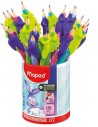 Maped Kidy Lern Bote con 22 Lapices de Grafito 2HB-Guias para Dedos - 2 Modelos Camaleon y Conejo - Apta para la Mayoria de