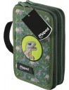 Maped Dinosaurio Estuche de 2 Pisos con 38 Articulos-Goma de Borrar-Sacapuntas-Lapiz de Grafito HB-2 Boligrafos-Regla