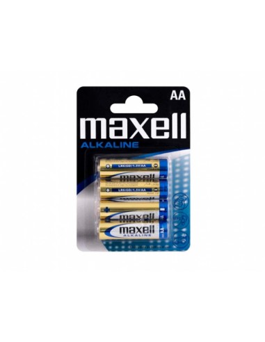 Maxell Pack de 4 Pilas Alcalinas LR06 AA 1.5V
