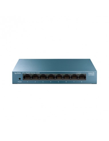 Tp-link Switch Sobremesa 8 Puertos 10 100 1000Mbps - Carcasa de Metal - Tecnologia Verde - Plug & Play - Color Gris