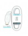 TechOneTech Cable BASIK USB-A Macho a Lightning 1m - Recubierto Nylon Trenzado Blanco