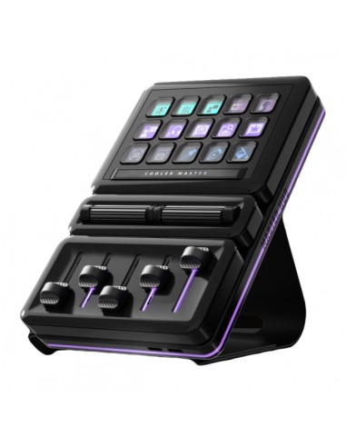 Cooler Master Hub Stream Kit - Master hub 3 x Knob - Master Hub Encoder IPS Display - Streaming - Gaming - Negro