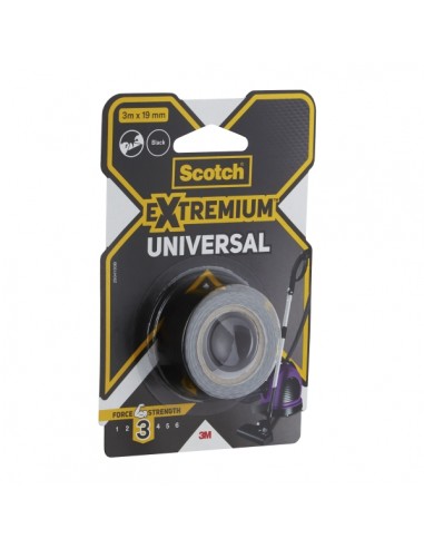 Scotch Extremium Universal Cinta Adhesiva Americana - 3m x 19mm - Color Negro