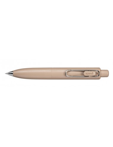 Uni-ball One P Boligrafo Retractil con Punta Fina 0.5mm - Agarre Suave y Comodo - Tinta Color Negro - Cuerpo de Color Marron