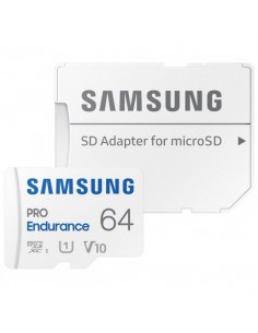 Samsung Pro Endurance Tarjeta Micro SDXC 64GB UHS-I V10 con Adaptador
