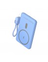 Leotec Powerbank Inalambrico 5.000 mAh --PD 20W - Qi 15W - Color Azul