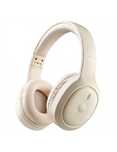NGS Artica Tempest Auriculares Bluetooth 6.0 - Bateria Extraible - Plegable - Autonomia hasta 80h - Color Beige