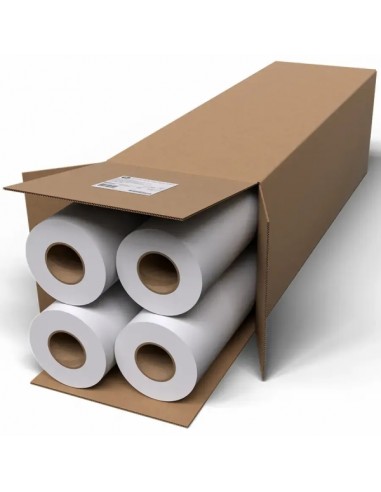 HP Pack de 4 Rollos Papel Blanco Brillante 90gr 24" - 610mm x 45.7m - (Pack 4 x C6035A)