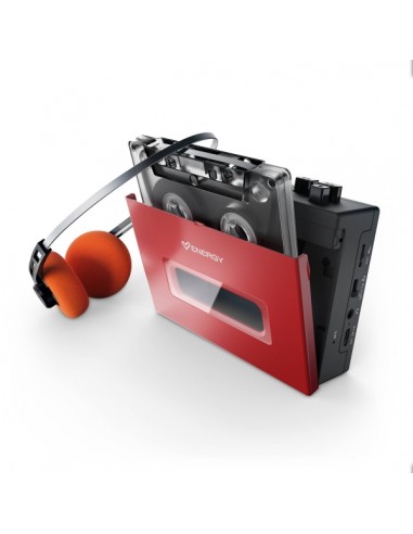 Energy Sistem Portable Cassette Player Reproductor de Cintas Cassette - Bluetooth - Auriculares Retro Incluidos - Microfono