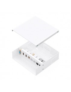 Aisens Caja de Conexiones VGA-Jack 3.5-2x HDM-2x USB-B-2x RJ45 Cat.6A STP - Color Blanco