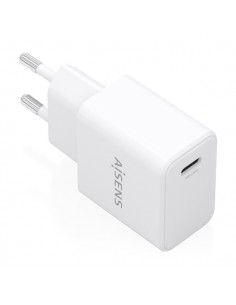 Aisens Cargador Gan 20W - 1xUSB-C PD3.0 - Color Blanco