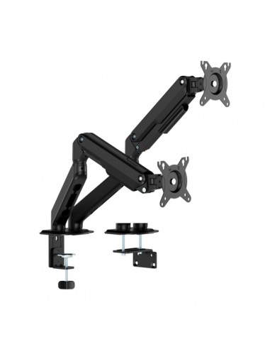 Aisens Soporte de Mesa Eco con Contrapeso Giratorio e Inclinable para Monitor TV de 17-32" - 2 Brazos y 3 Pivotes - Peso