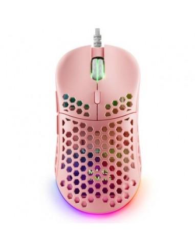 Mars Gaming MM55 Raton Gaming USB 12800dpi - Carcasa de Panel Perforado - 5 Botones - Iluminacion RGB Chroma - Uso Diestro -