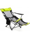 Innovagoods Kampfort Silla Tumbona de Camping Plegable 3 en 1 - Soporta 120Kg - Bolsillo Lateral - Bolsa de Transporte