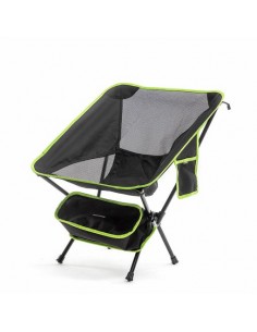 Innovagoods Folstul Silla de Camping Plegable - Soporta 120Kg - Bolsillo Lateral - Bolsa de Transporte