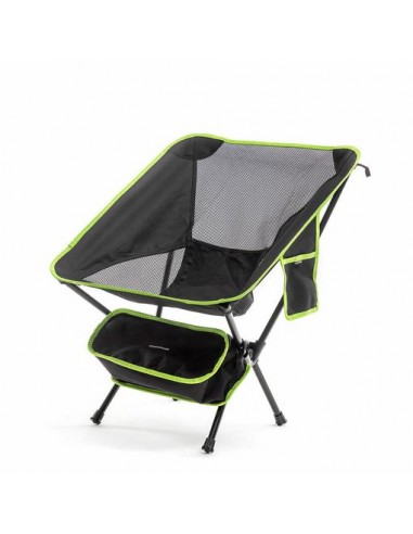 Innovagoods Folstul Silla de Camping Plegable - Soporta 120Kg - Bolsillo Lateral - Bolsa de Transporte