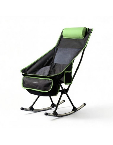 Innovagoods Trillow Silla Mecedora de Camping 2 en 1 Plegable - Soporta 120Kg - Bolsillo Lateral - Bolsa de Transporte