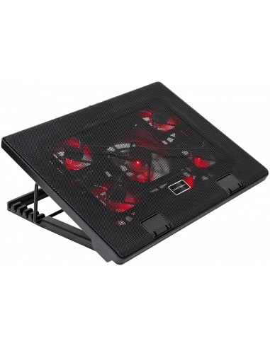 Mars Gaming MNBC2 Base de Refrigeracion para Portatil hasta 17.3" USB - Inclinacion Ajustable - 5 Ventiladores - Iluminacion