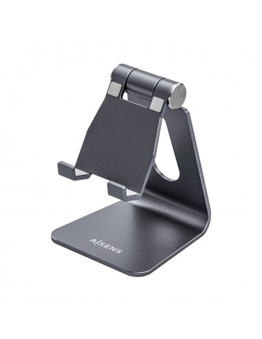 Aisens Soporte de Sobremesa Tamaño M Ajustable (1 Pivote) para Movil-Tablet - Color Gris